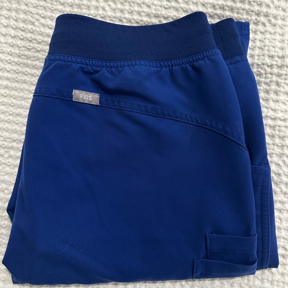 Figs Royal Blue Kade Cargo Scrub Pants